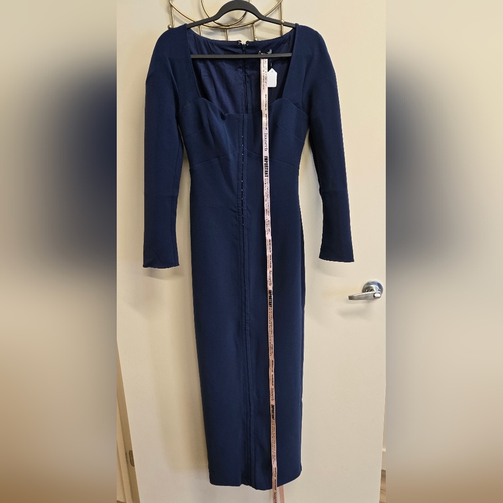 House of CB Midnight Blue Long Sleeve Dress - Picture 2 of 4